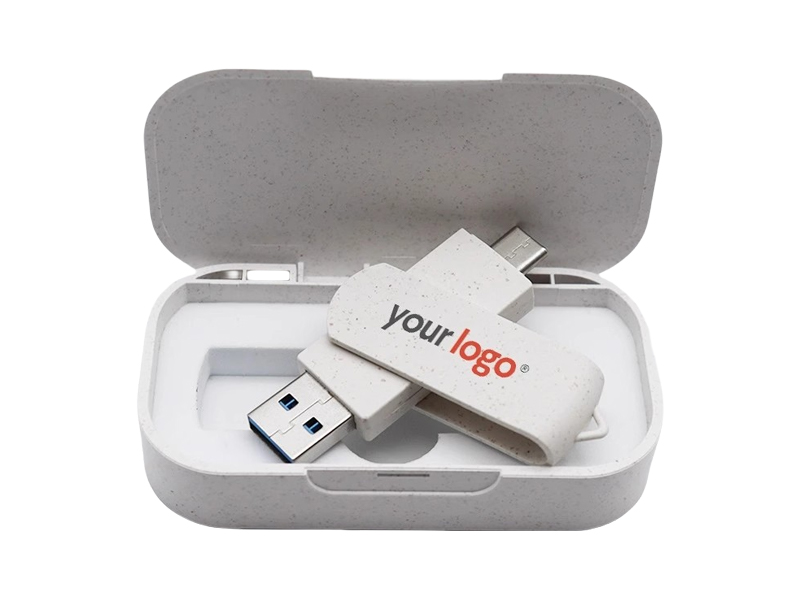 Custom Logo for White OTG USB Drive