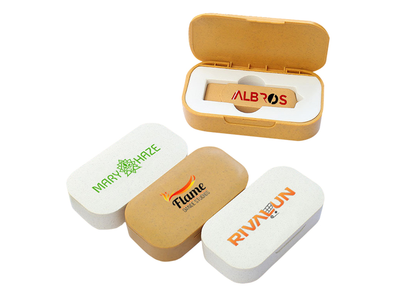 Straw Fiber Gift Box with Custom logo