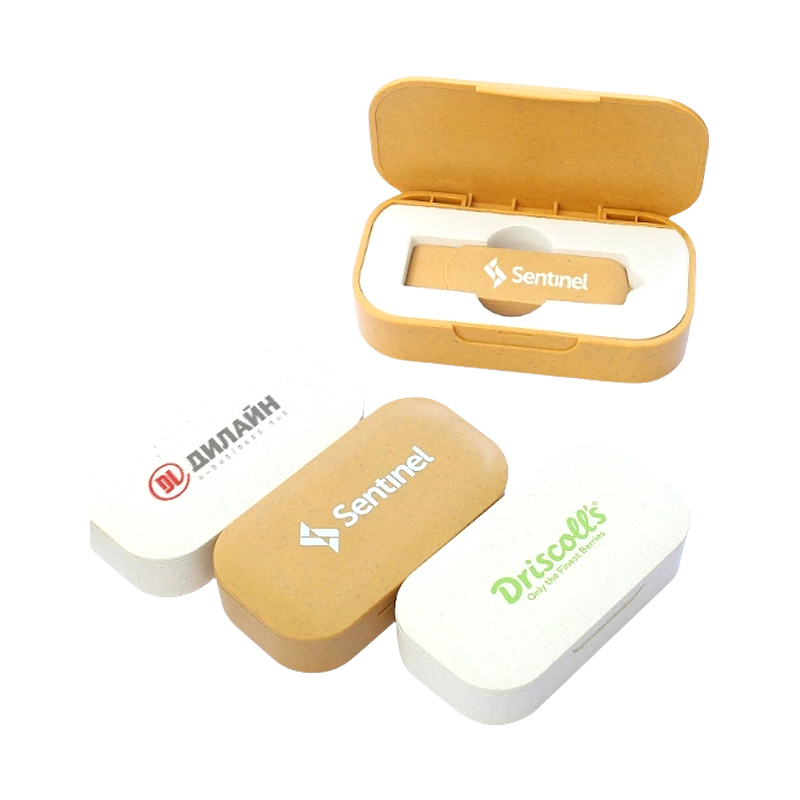 Straw Fiber Gift Box for OTG USB Drive