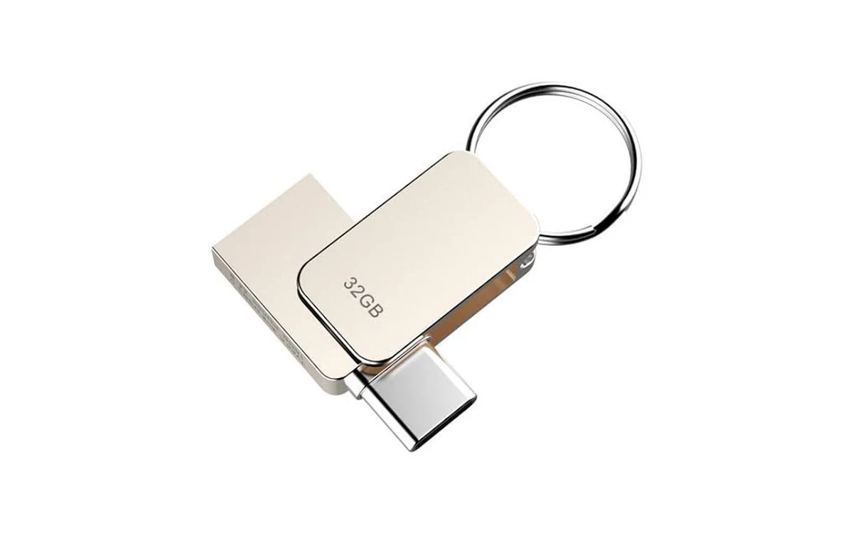 32-GB-Metall-Schlüsselanhänger-USB-Stick Kompakter 32GB-Metall-Schlüsselanhänger-USB-Stick