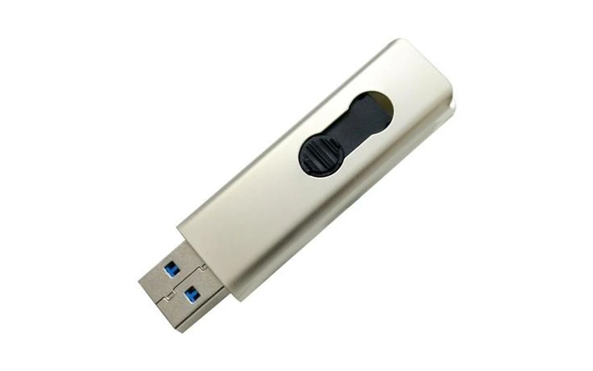 USB-Stick aus Metall Metall-USB-Stick mit schützender Schiebeabdeckung