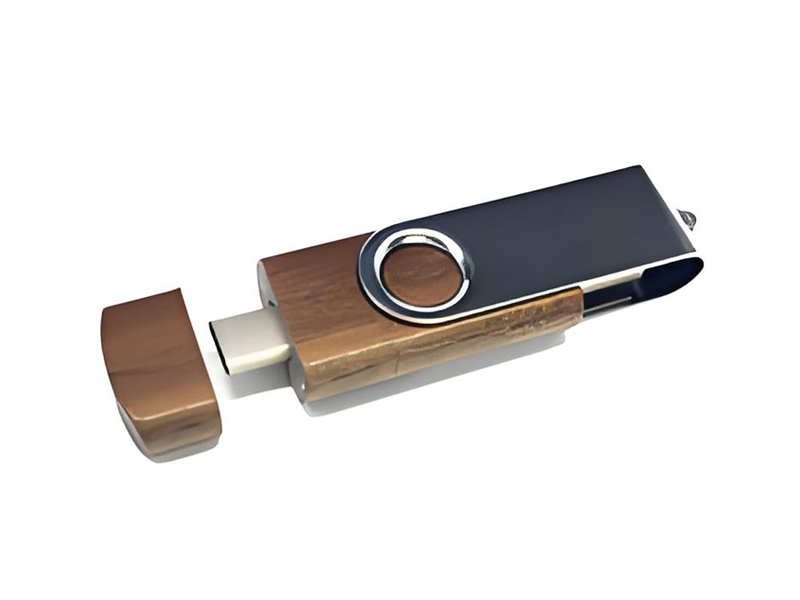 Bamboo Rotating Phone USB Drive