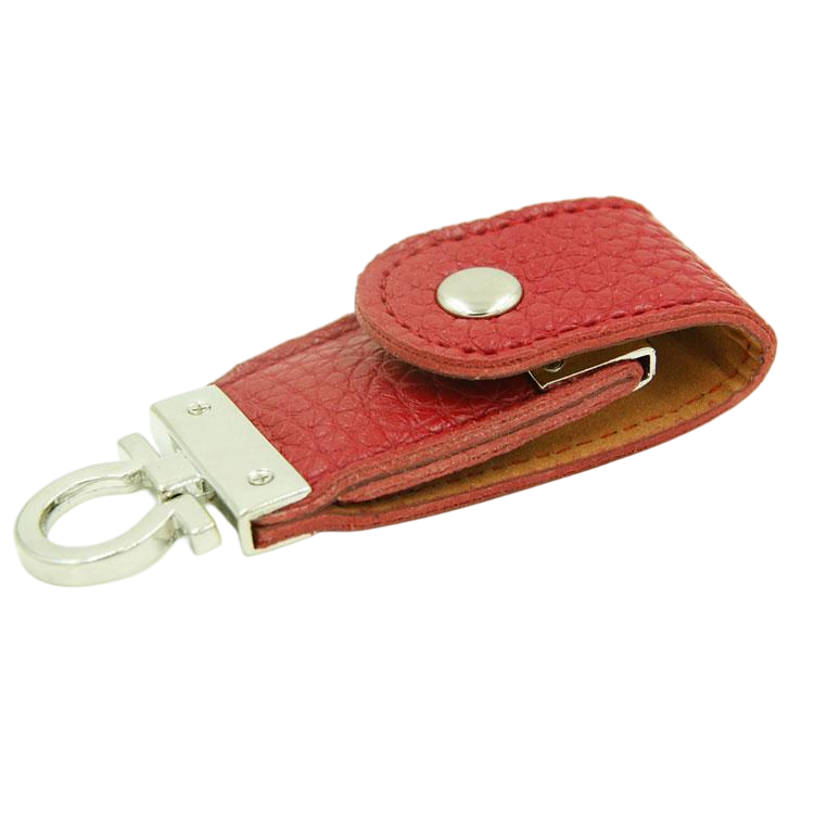 Embossed leather USB flash drive