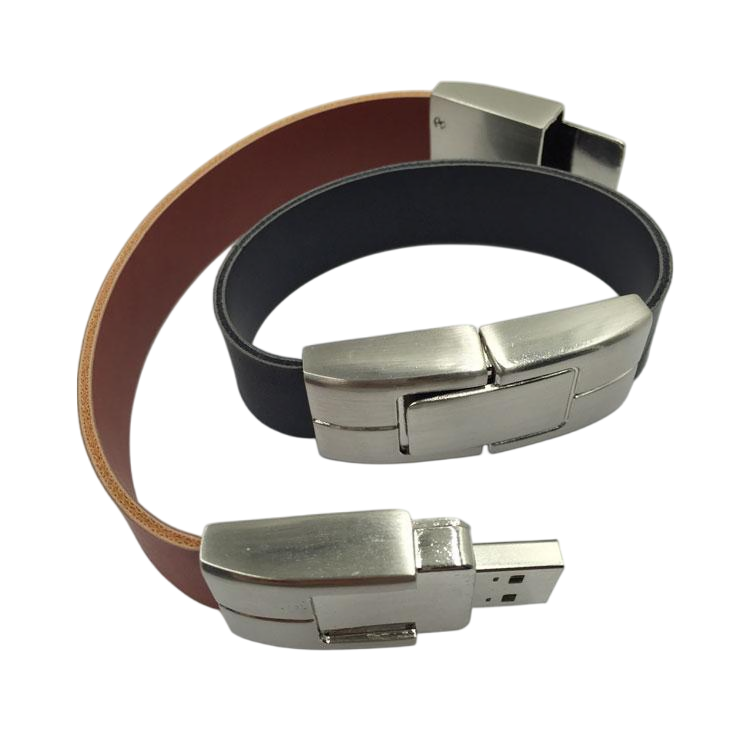 Wrist Strap Leather Case USB Flash Drive