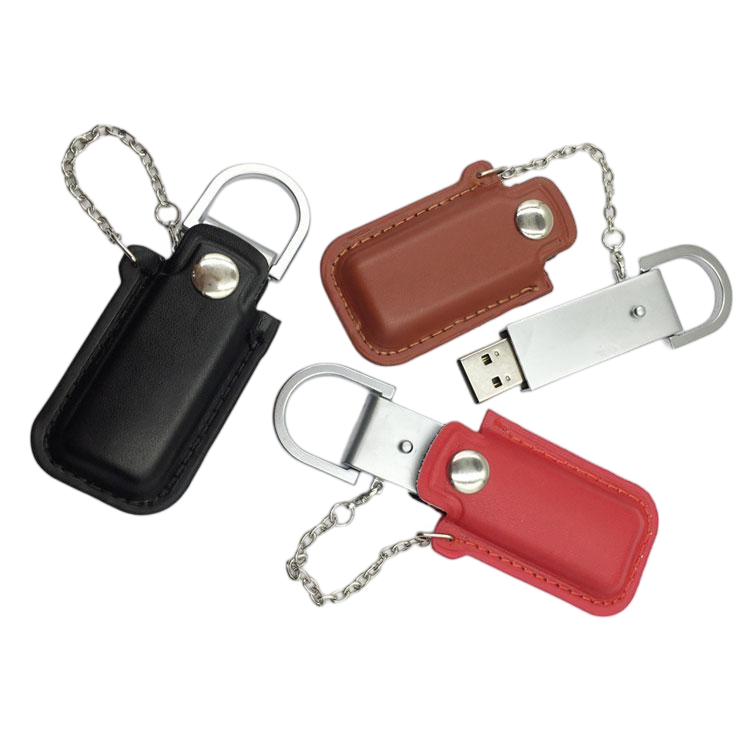 Minimalist slim leather thumb drive