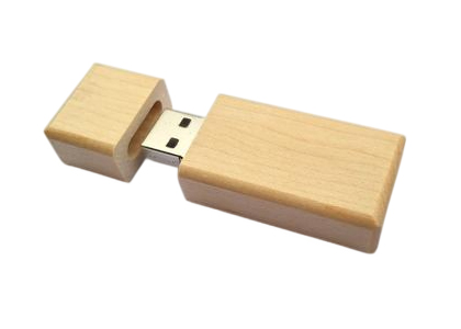 Rectangular Beech Wood USB Flash Drive