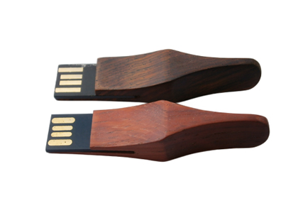 Red Wood USB Flash Drive