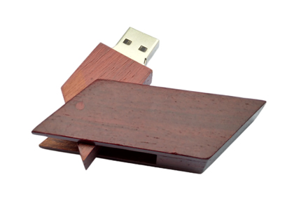 Rotating Bamboo USB Flash Drive