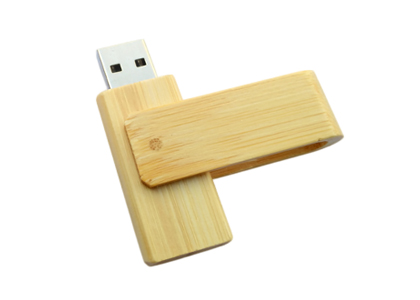 Rotating Bamboo USB Flash Pendrive