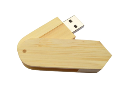 Rotating Hexagonal Wooden USB Flash Drive