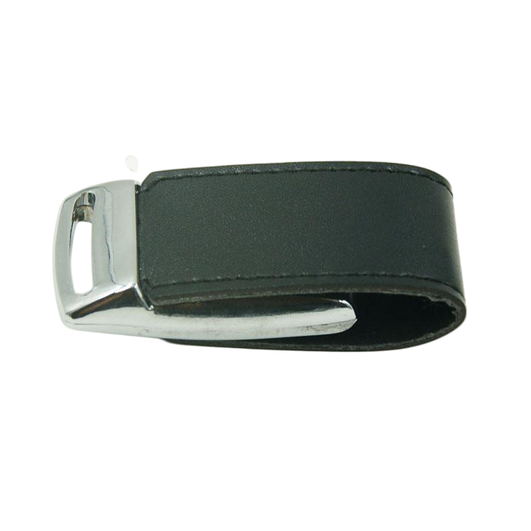 Smooth pebble-grain leather USB