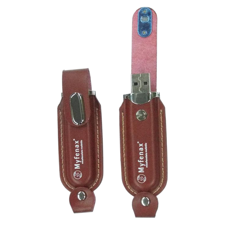 Soft supple leather flash drive