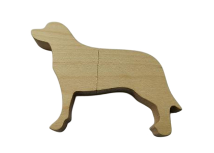 Wolf Wooden Flash Drive