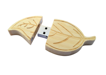 Wooden Leaf Flash Drive