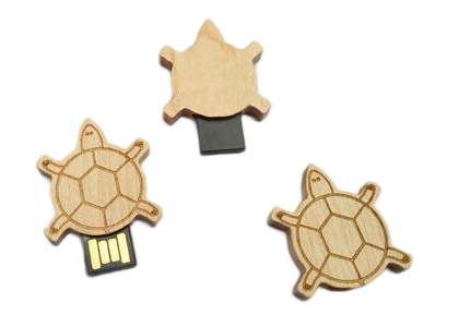 Wooden Turtle Flash Drive