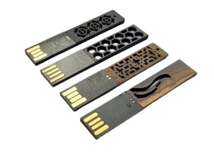 Wooden Window Flower Flash Drive