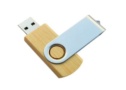 Wooden Clip Rotating Flash Drive
