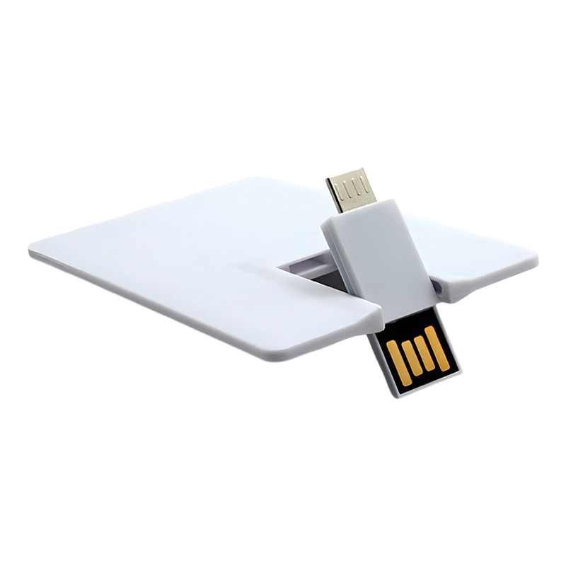 An Android smartphone card-style USB flash drive