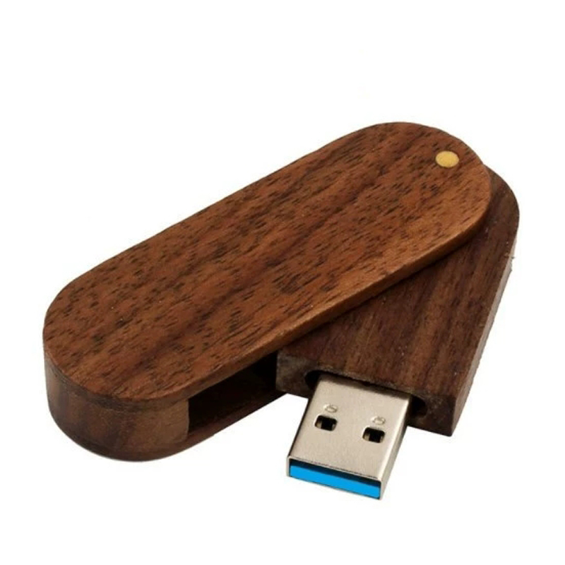 Walnut Rotating USB 3.0 Drive