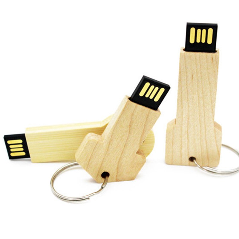 Bamboo Key Form USB Stick