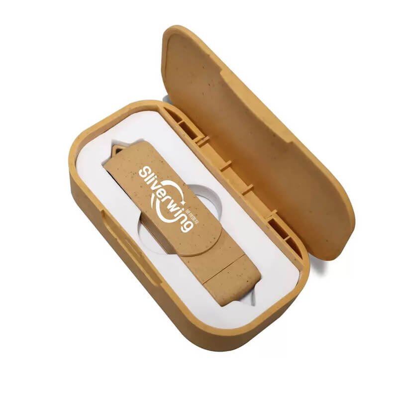 brown biodegradable usb flash disk