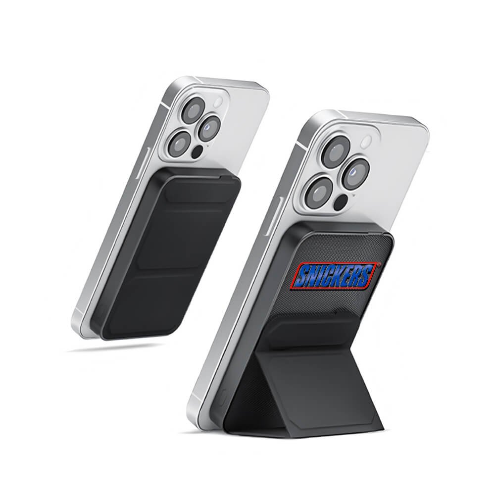Snickers logo magnetic phone stand with wireless charging