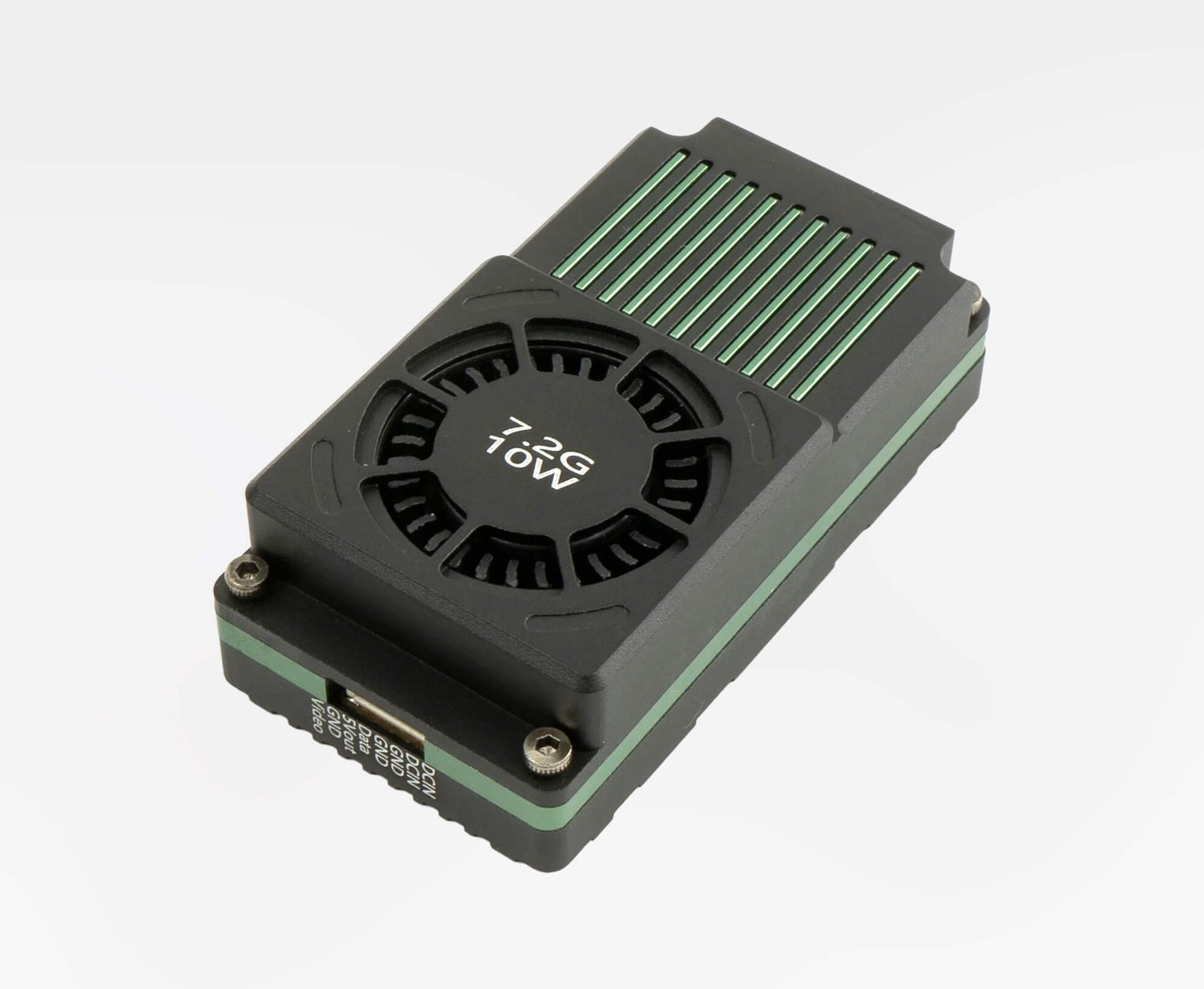 10W-7.2G High-Power 7.2GHz 10W FPV Video Transmitter with Cooling Fan