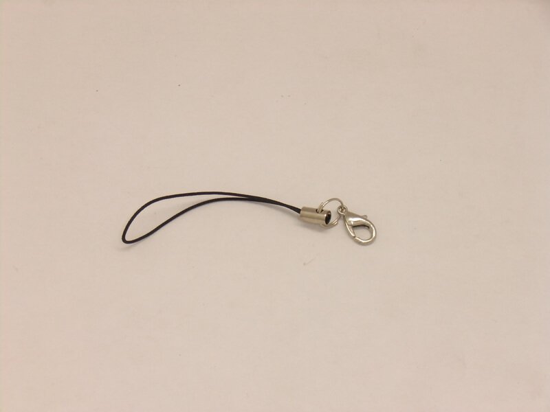 Black Thin Cell Phone Strap with Lobster Clasp