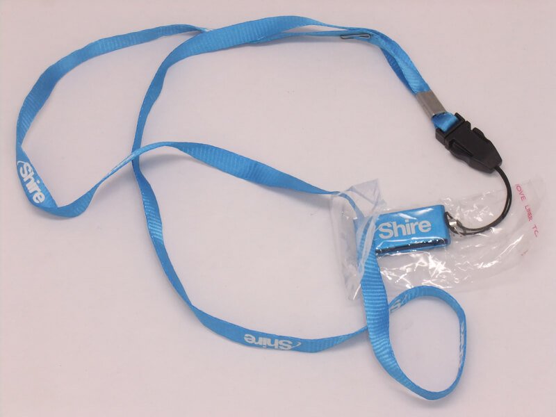 Custom Printed Blue Long Neck Lanyard