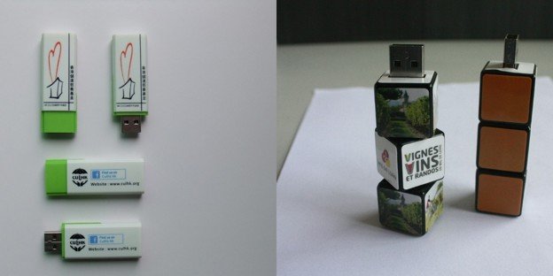 Custom Printed Creative USB Drives – Card Style & Rubik’s Cube Shaped Flash Disks