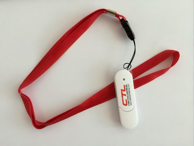 Custom Printed USB Flash Drive with Red Neck Lanyard