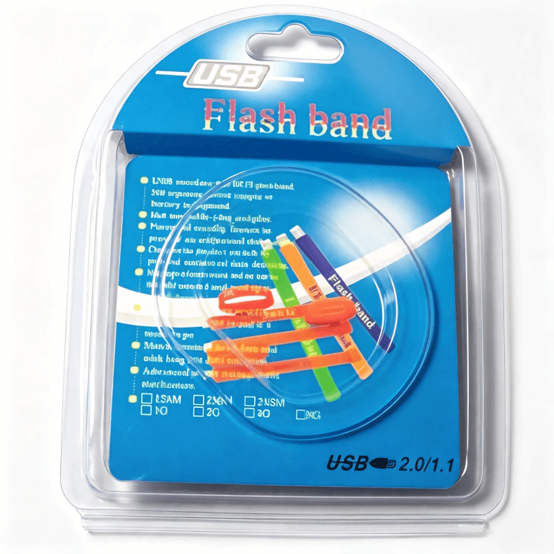 Custom Shape Blister Card Pack for Flash Band USB Drive