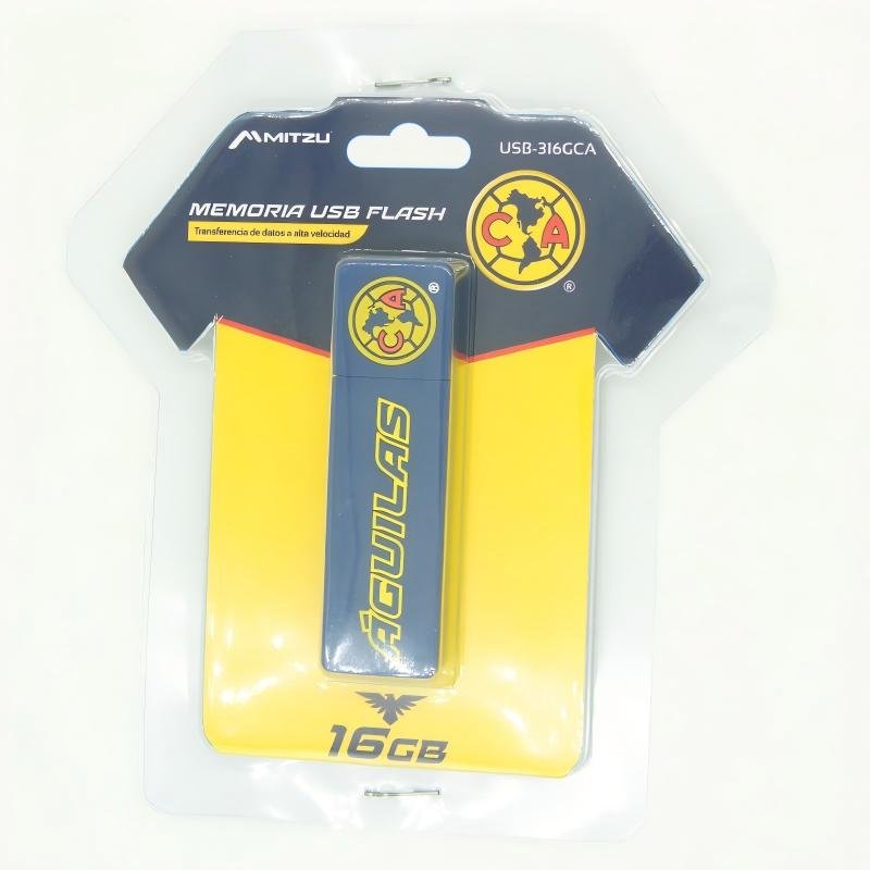 Jersey Shaped Custom Printed USB Blister Card Pack