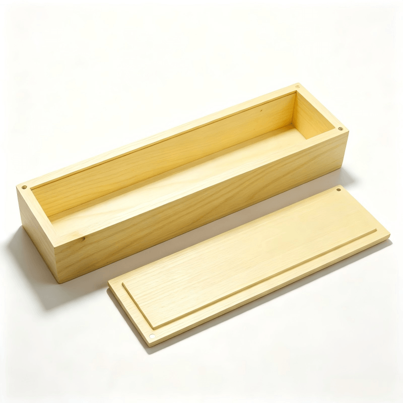 Long Solid Wood Slide Lid Packaging Box