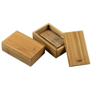 Natural Bamboo Box Set for USB Flash Drives
