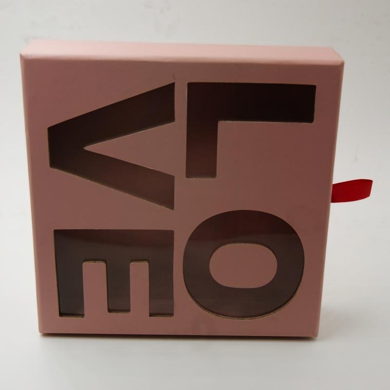 Pink LOVE Letter Cutout Drawer Gift Box