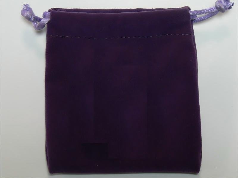 Purple Velvet Drawstring Storage Pouch Bag