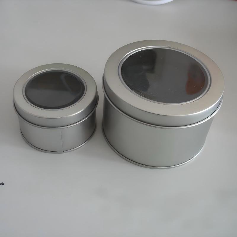 Round Tin Box With PVC Window
