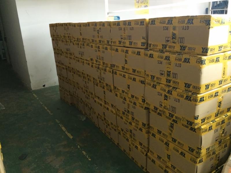 Stacked Shipping Cartons in Warehouse Storage