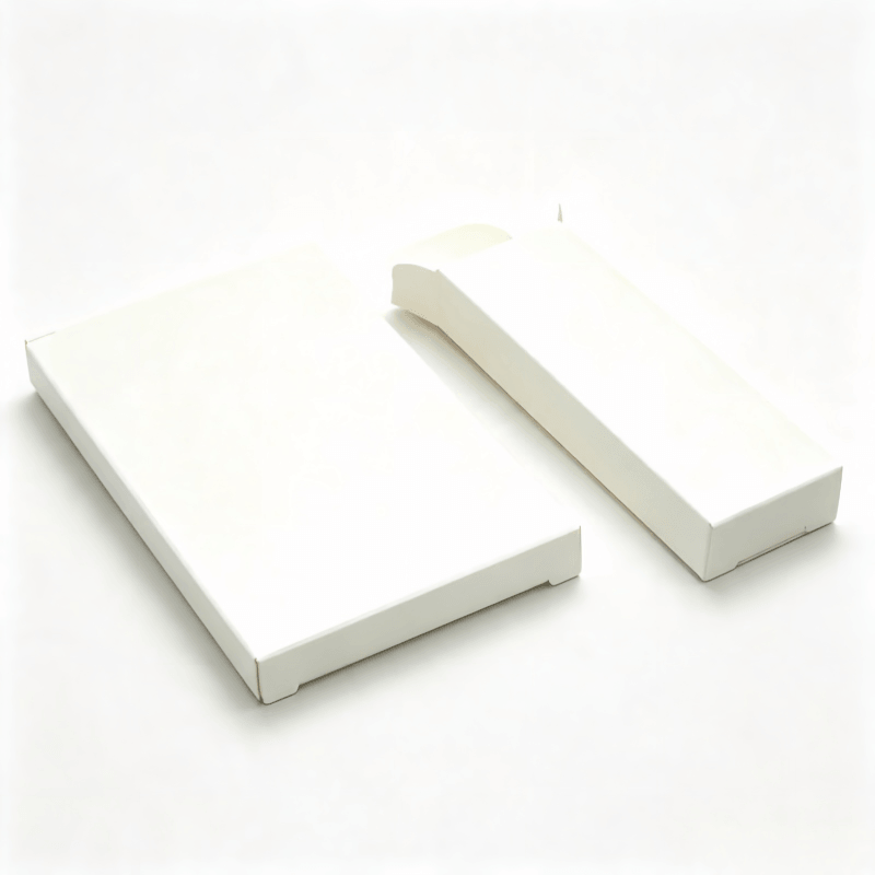 Two-piece White Blank Paper Box Set