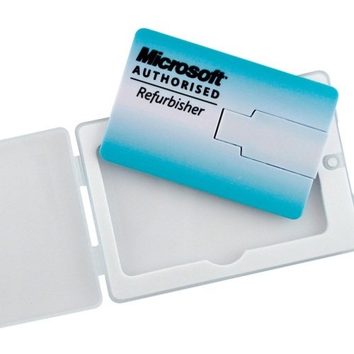 White Hinged Plastic Case for Card Shape USB Flash Drive