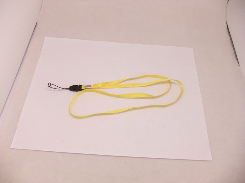Yellow Nylon Short Lanyard Mobile S