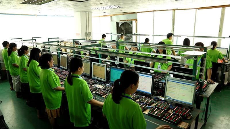 USB flash drive manufacturing facility producing custom promotional USB drives with quality control