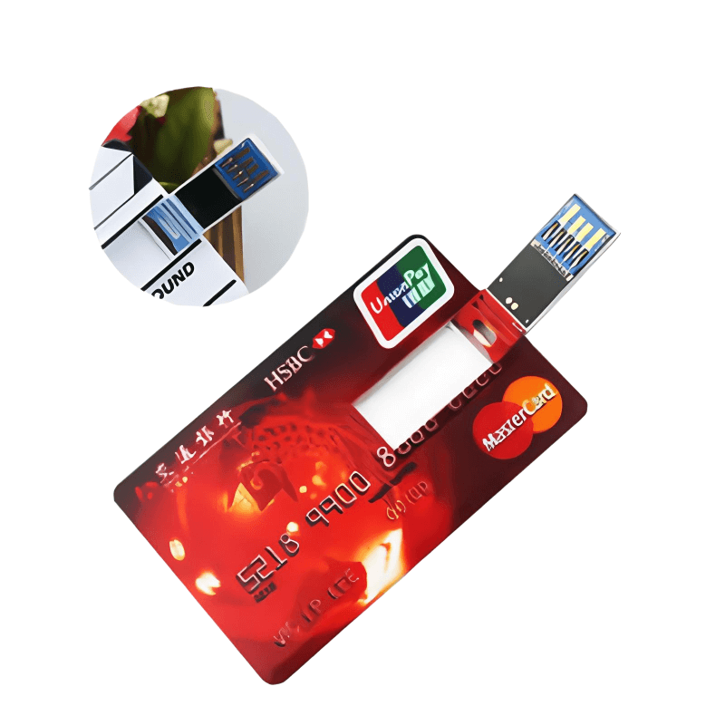 USB 3.0 card flash drive showing slim card-style design for device compatibility