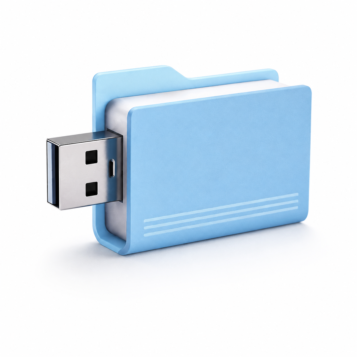 chiavetta USB a forma di cartella blu