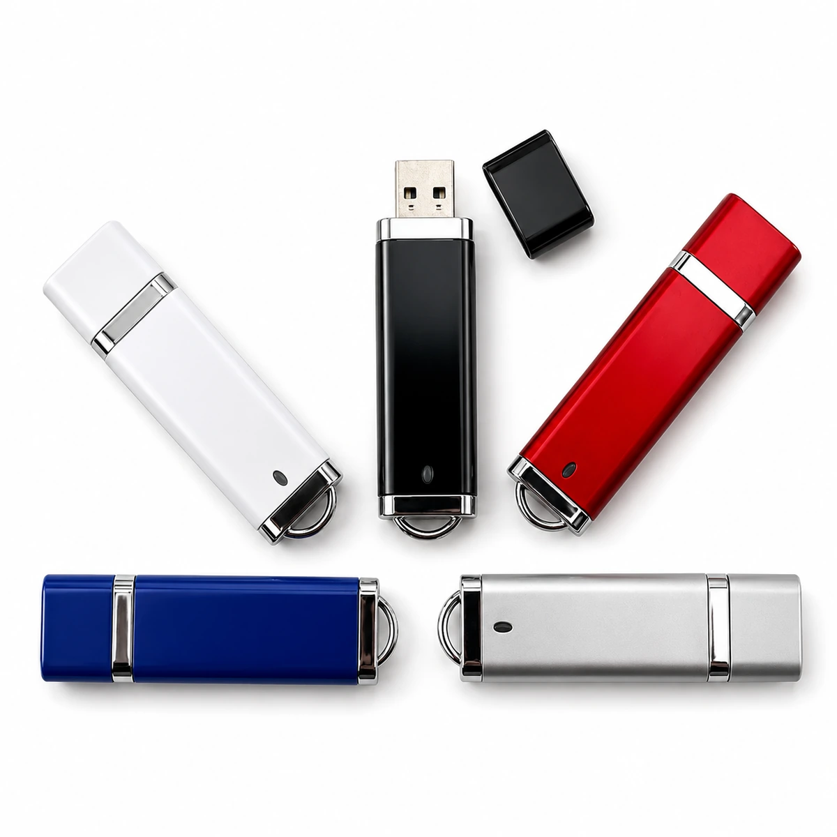 USB-Sticks mit Schutzkappe in fünf Farbvarianten USB-Sticks mit Schutzkappe in fünf Farbvarianten