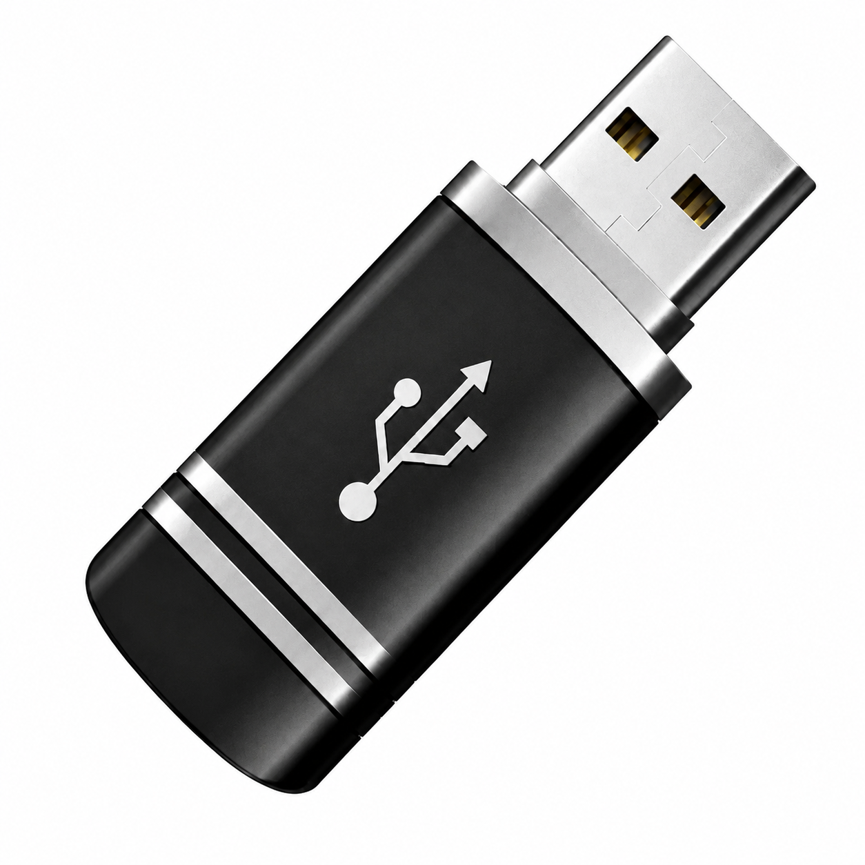 compacto negro USB flash memoria