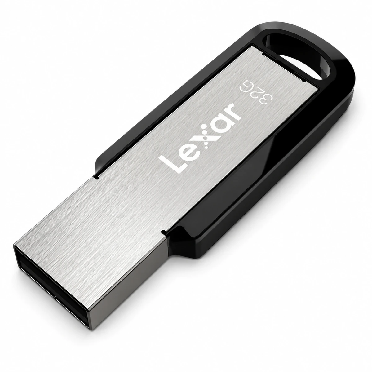 Silberner und schwarzer Lexar-32-GB-USB-Stick Silberner und schwarzer Lexar-32-GB-USB-Stick