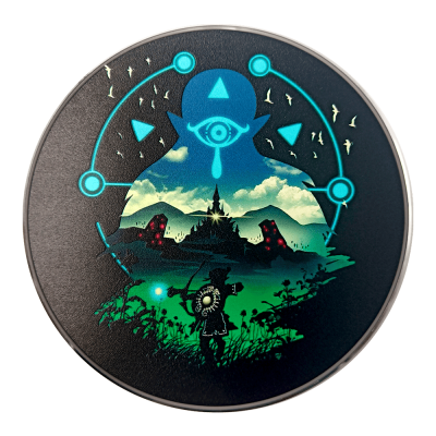 Circular wireless charger with logo in full color